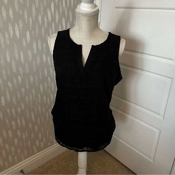 Market & Spruce Black Sleeveless Top Size Medium - Picture 2 of 4